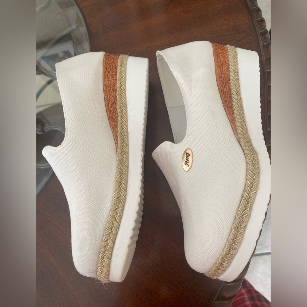 Classic Cream Slip-On Women's Loafers - Picture 2 of 4
